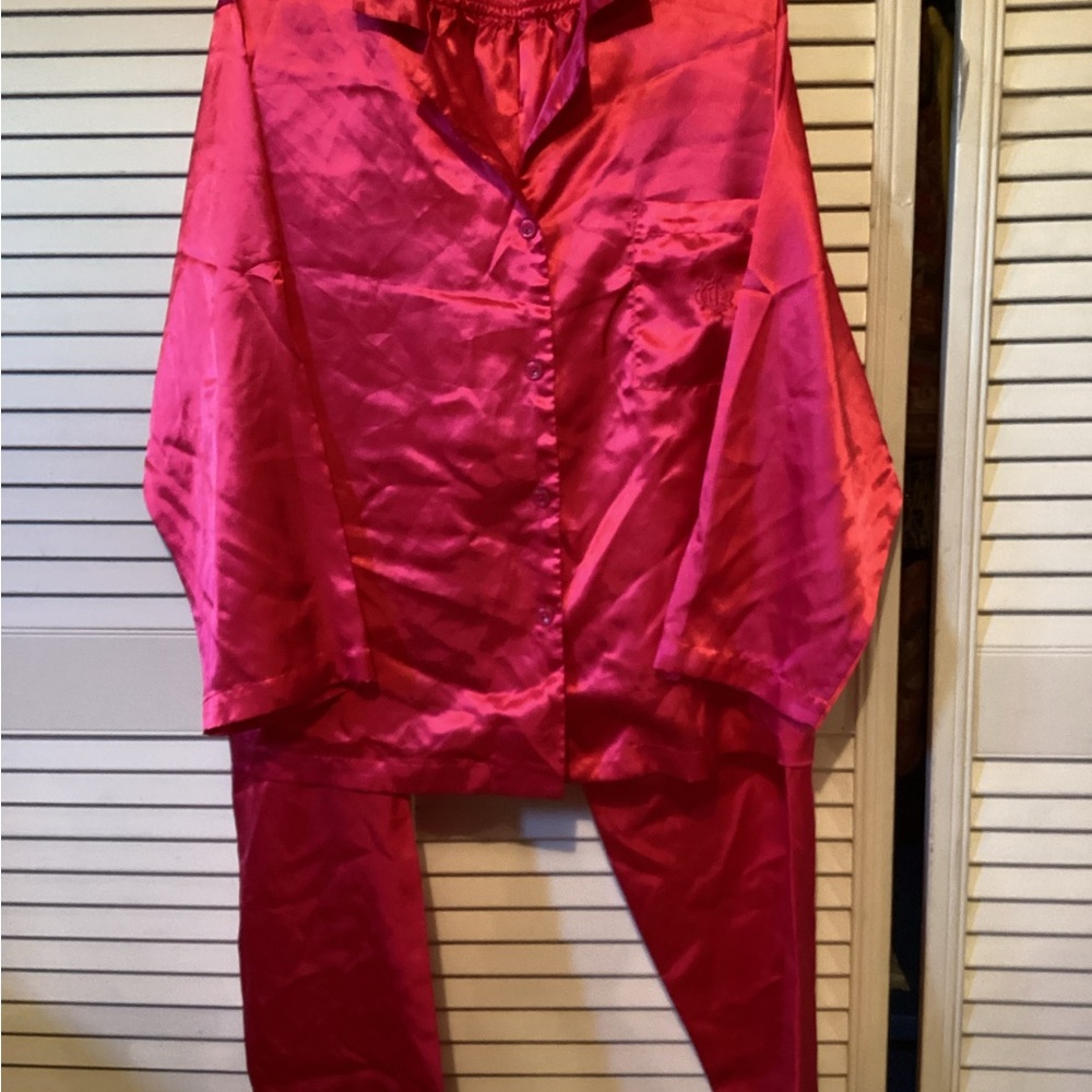 Dior Pink Satin Pajama Set